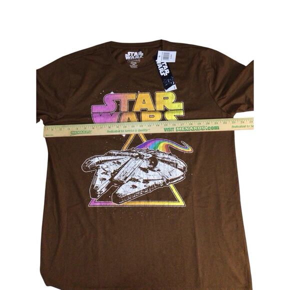 Star Wars T-Shirt Men's Size XL Millennium Falcon Rainbow Short Sleeve - Picture 6 of 8